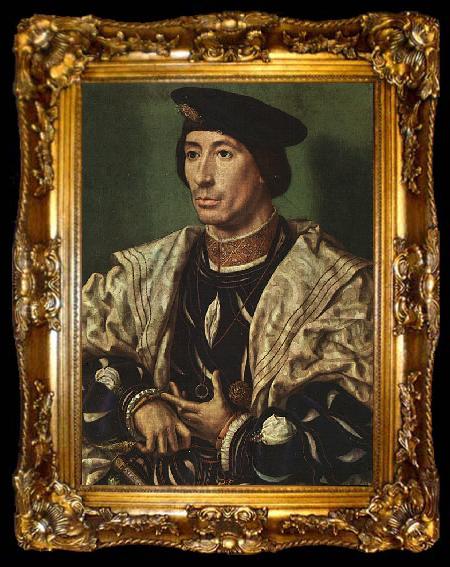 framed  Jan Gossaert Mabuse Portrait of Baudouin of Burgundy a, ta009-2